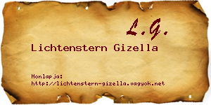 Lichtenstern Gizella névjegykártya