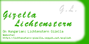 gizella lichtenstern business card